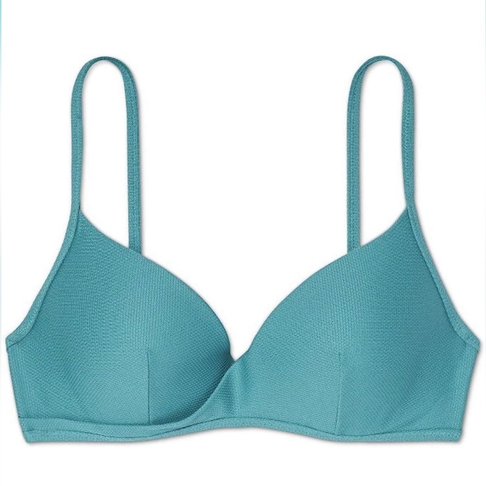 NWT ✨ Shade & Shore TEAL bikini top 34D